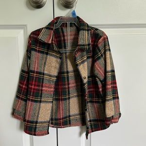 Button Up Plaid Sweater
